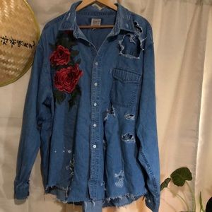 Long Sleeve Jean Button up (Dress)